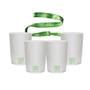 Imagem de Kit 4 Copos Eco Branco Com Cordão Green Cups 320 Ml