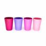 Imagem de Kit 4 Copos Infantis 380 ml Infanti Rosa e Roxo