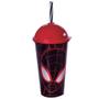 Imagem de Kit 4 Copos Milk Shake Homem Aranha Com Canudo 500ml