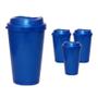 Imagem de Kit 4 Copos Mug Azul 320Ml Plástico Premium