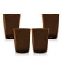 Imagem de Kit 4 Copos Short Drink 200Ml Marrom - Policarbonato