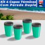 Imagem de Kit 4 Copos Térmico Munique 350ml Unitermi Cerveja Drink Café