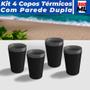 Imagem de Kit 4 Copos Térmico Munique 350ml Unitermi Cerveja Drink Café