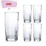Imagem de Kit 4 Copos Texas Quadrado Vidro Transparente Mesa Posta 320ml