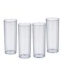 Imagem de Kit 4 Copos Tubo Long Drink Acrílico Transparente 300ml