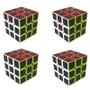 Imagem de Kit 4 Cubo Mágico Profissional 3x3x3 Leve Rápido Speed Cube