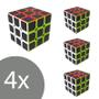 Imagem de Kit 4 Cubo Mágico Profissional 3x3x3 Leve Rápido Speed Cube