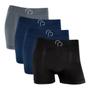 Imagem de Kit 4 Cueca Boxer Masculina Microfibra Confortável Sem Costura