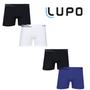 Imagem de Kit 4 Cuecas Boxer Masculina Microfibra  Sem Costuras Adulto Lupo