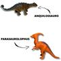 Imagem de Kit 4 dinossauros de Borracha Dino Jurássico Triceratops Alossauro Anquilossauro Brinquedo dia crianças
