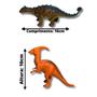 Imagem de Kit 4 dinossauros de Borracha Dino Jurássico Triceratops Alossauro Anquilossauro Brinquedo dia crianças