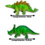 Imagem de Kit 4 dinossauros de Borracha Dino Jurássico Triceratops Alossauro Anquilossauro Brinquedo dia crianças