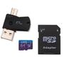 Imagem de Kit 4 em 1: Cartão De Memória Micro SD 64gb + Adaptador Pendrive + Adaptador SD Multilaser MC152