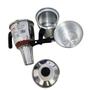 Imagem de Kit 4 em 1 Multiuso Cafeteira 750ml Italiana em Alumínio + Cuscuzeiro Individual Porção Única + Fervedor + Escorredor de Massas