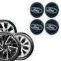 Imagem de Kit 4 Emblema Ford Preto 48 mm para Calota Aro 13 14 15