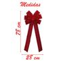 Imagem de Kit 4 Enfeite Árvore Natal Laço Decorado Vermelho 78 Cm