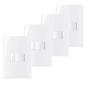 Imagem de Kit 4 Espelho 4x2 Interruptor Simples 10a 250v Luxo Moderno