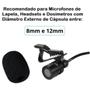 Imagem de Kit 4 Espuma Protetora Microfone Headset Intercomunicador Lapela Ruído Vento Anti Puff