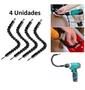 Imagem de Kit 4 Extensor Flexível Parafusadeira Haste Prolongador 29,5cm Para Bits