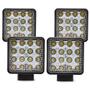 Imagem de Kit 4 Farol de Milha Quadrado 16 Leds 12v/24v 48w LED Longo Alcance Haiz KIT4-HZ-48W