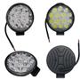 Imagem de Kit 4 Farol Milha 14 Leds 42w 12v/24v Redondo Off-road 6000k