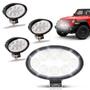 Imagem de Kit 4 Farol Milha 8 Led 24W 12V 24V Oval Carro Trator