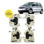 Imagem de Kit 4 Fechadura da Porta Dianteira Traseira Mecânica Prédisposta Elétrica Volkswagen Fox Crossfox Spacefox 2003 a 2009