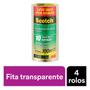 Imagem de Kit 4 Fitas de Empacotamento 3M SCOTCH 5802 45MM X 100M