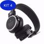 Imagem de Kit 4 Fone De Ouvido Bluetooth Headphone Sd USB Fm Estéreo