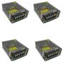 Imagem de Kit 4 Fontes Chaveada De Alimentação 12v 5a 110v 220v Cameras De Segurança Cftv Fita De Led Completo Resistente
