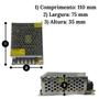 Imagem de Kit 4 Fontes Chaveada De Alimentação 12v 5a 110v 220v Cameras De Segurança Cftv Fita De Led Completo Resistente