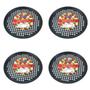 Imagem de Kit 4 Formas Assadeiras Pizza Furos 33cm Antiaderente Fratelli Aço