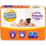 Imagem de KIT 4 Fraldas Pom Pom Derma Protek Mega Tamanho G C/ 42 Unidades