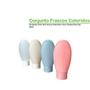 Imagem de Kit 4 Frascos Colorido Organizador Creme Shampoo 60ml Design Elegante Multiuso