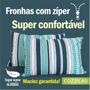 Imagem de Kit 4 Fronhas Avulsas Estampadas Malha 100% Algodão COZZILAR - Macias, Confortáveis