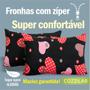 Imagem de Kit 4 Fronhas Avulsas Estampadas Malha 100% Algodão COZZILAR - Macias, Confortáveis