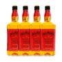 Imagem de Kit 4 Garrafas Whisky Jack Daniels Licor Fire 1 Litro