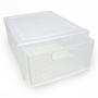 Imagem de Kit 4 Gaveteiros Empilhável Modular  Rattan Transparente