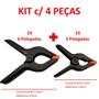 Imagem de Kit 4 Grampos Pregador 2x 3 Pol. + 2x 6 Pol. Garra Pinça Presilha Grampo Foto Marcenaria