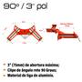 Imagem de Kit 4 Grampos Sargento Angular 90 Graus Cantoneira Arsenal