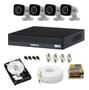 Imagem de Kit 4 hb402 dvr compact intelbras mhdx 1004-c hd e cabo cftv