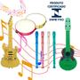 Imagem de Kit 4 Instrumentos Musical Violão Pandeiro Flauta Guitarra Infantil Brinquedo Banda