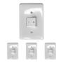 Imagem de Kit 4 Interruptor 1 Modulo Bipolar Ilumi para embutir 4x2 250v 10a
