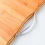 Imagem de Kit 4 Jogo de Facas Coloridas Cozinha Aço Inox + Tabua Bambu