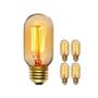 Imagem de Kit 4 Lampadas Retro Vintage Filamento Carbono T45 40W 127V Âmbar Gold Branca Quente Kian