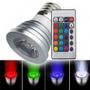 Imagem de Kit 4 Lâmpadas Spot Led Rgb 16 Cores + Controle 24 Funções 3w E27