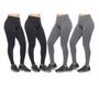 Imagem de Kit 4 leggings feminina adulto lisa basica suplex fitness uniforme academia ginástica trabalho