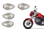 Imagem de Kit 4 Lente Pisca Seta Sinaleira Cristal Cg Titan Fan Nxr 125 150 160 Start Cargo Ano 2014 Até 2022
