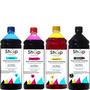Imagem de kit 4 litros tinta universal compativel Hp  litro todos modelos