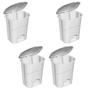 Imagem de Kit 4 Lixeira Com Pedal 20 litros Branca 41x35x27 Cm